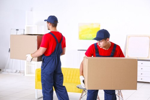 Workers and compliance documentation representing ethical transport operations