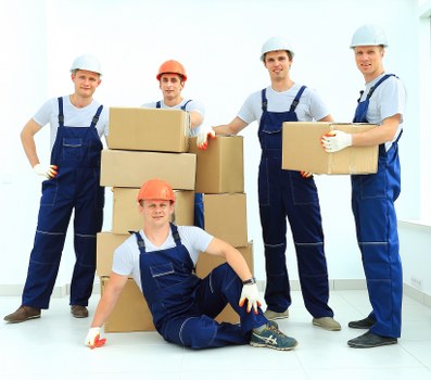 Household and business items prepared for storage in Mayfair