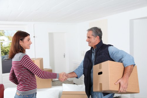 Commercial moving truck service for an office relocation in Mayfair