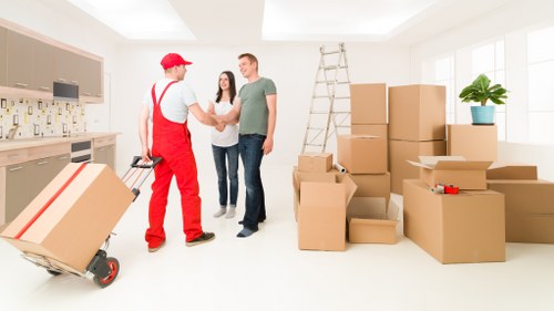Preparation checklist and packed belongings ready for a house removal in Mayfair