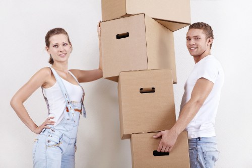 Loading commercial items for a Mayfair office move near central London streets